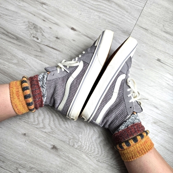 Vans | SK8-HI 138 Decon SF gray corduroy indie skateboard sneakers | WMS 6 - Picture 10 of 13